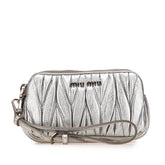 Nappa Matelasse Double Zip Clutch