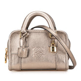 Micro Metallic Leather Amazona Satchel