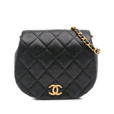 Mini Quilted Calfskin Coco Mail Clutch with Chain