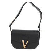 Versace Virtus Flap Messenger Bag Leather