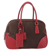 Prada Bowler Bag Canvas with Leather