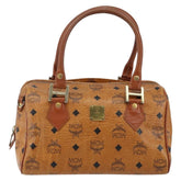 MCM Visetos Handbag Canvas and Leather