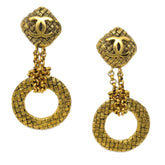 Chanel CC Dangle Earrings Metal