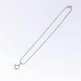 Christian Dior D logo Pendant Necklace Metal