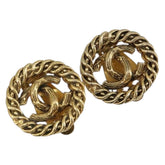 Chanel CC Round Earrings Metal