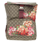 Gucci Buckle Backpack Blooms Print GG Coated Canvas