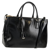 Prada Double Zip Lux Tote Vernice Saffiano Leather