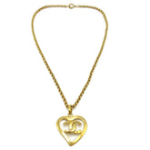 Chanel CC Heart Pendant Metal