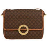 Celine Vintage Flap Shoulder Bag Macadam Coated Canvas