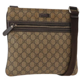 Gucci Flat Messenger Bag GG Coated Canvas