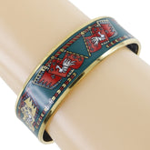 Hermes Caleche Bangle Bracelet Enamel