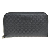 Gucci Signature Zip Around Wallet Guccissima Leather