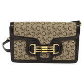 Celine C Sulky Shoulder bag Canvas and Leather