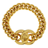 Chanel Vintage CC Turnlock Chain Bracelet Metal