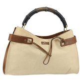Gucci Vintage Bamboo Handle Bag Canvas