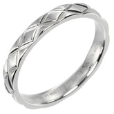 Chanel Matelasse Ring Platinum