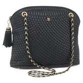 Bally Vintage Chain Shoulder Bag Quilted Leather