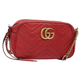 Gucci GG Marmont Triple Zip Chain Bag Matelasse Leather