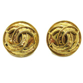 Chanel CC Round Earrings Metal