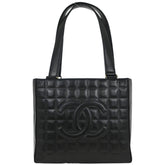 Chanel Chocolate Bar CC Tote Quilted Leather