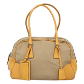 Prada Bauletto Bag Canvas with Leather