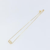 Christian Dior CD Pendant Necklace Metal and Crystals