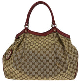 Gucci Sukey Tote GG Canvas with Leather