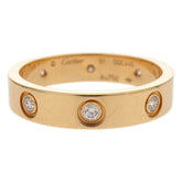 Cartier Love Wedding Band 8 Diamonds Ring 18K Rose Gold with Diamonds