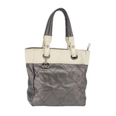 Chanel Biarritz Tote Quilted Coated Canvas
