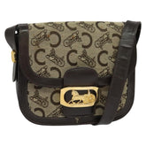 Celine C Sulky Shoulder bag Canvas and Leather