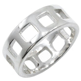 Gucci Open Square Ring Silver 925