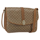 Celine Vintage Macadam Shoulder Bag Canvas and Leather