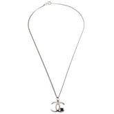 Chanel CC Chain Pendant Necklace Metal and Faux Pearls