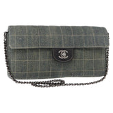 Chanel Chocolate Bar Flap Bag Quilted Denim