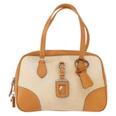Prada Bowler Bag Canvas with Leather