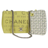 Chanel Logo Eyelets Flap Bag Perforated Calfskin