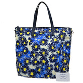 Prada Convertible Zip Tote Printed Tessuto