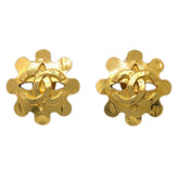 Chanel Vintage Flower Clip-On Earrings Metal