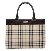 Burberry Nova Check Tote Canvas and Leather