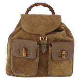 Gucci Vintage Bamboo Backpack Suede