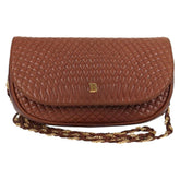 Bally Vintage Chain Shoulder Bag Quilted Leather