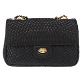 Bally Vintage Chain Shoulder Bag Quilted Leather