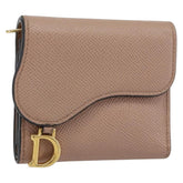 Christian Dior Saddle Lotus Wallet Leather