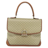 Celine Vintage Macadam Handbag Canvas and Leather