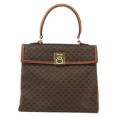 Celine Vintage Macadam Handbag Canvas and Leather