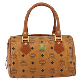 MCM Visetos Handbag Canvas and Leather