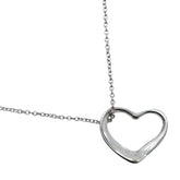 Tiffany & Co. Elsa Peretti Open Heart Pendant Necklace silver