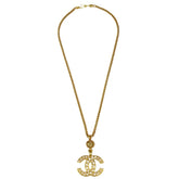 Chanel CC Pendant Necklace Metal
