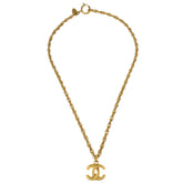 Chanel CC Pendant Necklace Metal