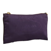 Prada Logo Zip Pouch Tessuto